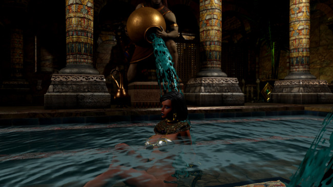 Обои картинки фото 3д графика, фантазия , fantasy, фон, взгляд, девушка