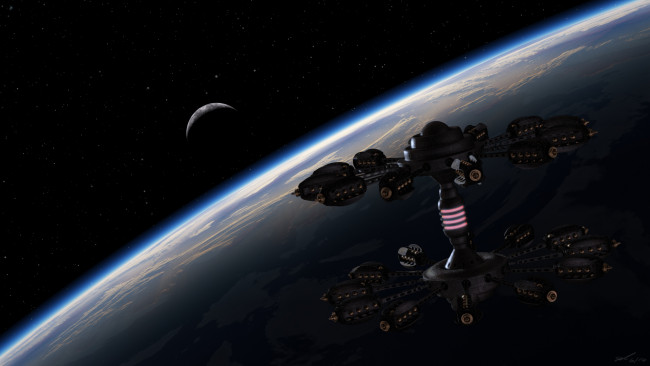 Обои картинки фото 3д графика, космические корабли,  звездолеты , spaceships,  starships, звезды, планета, вселенная, космический, корабль