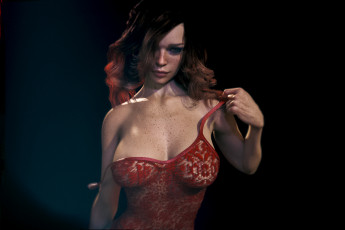 Картинка 3д+графика люди+ people девушка фон взгляд