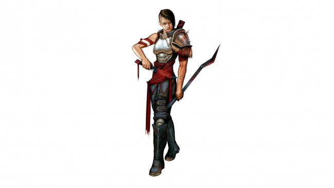 Обои картинки фото видео игры, pathfinder roleplaying game, девушка, фон, взгляд, униформа