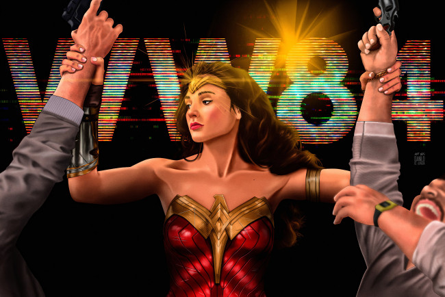 Обои картинки фото рисованное, кино,  мультфильмы, wonder, woman, 1984