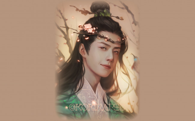 Обои картинки фото ван ибо, wang yi bo, рисованное, кино,  мультфильмы, the, untamed, неукротимый, повелитель, чэньцин, мосян, тунсю, mo, dao, zu, shi, магистр, дьявольского, культа