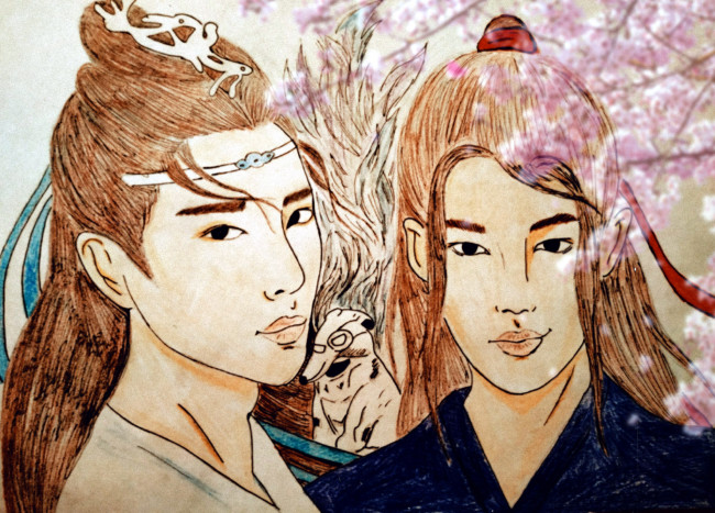 Обои картинки фото рисованное, кино,  мультфильмы, лань, ванцзи, вэй, усянь