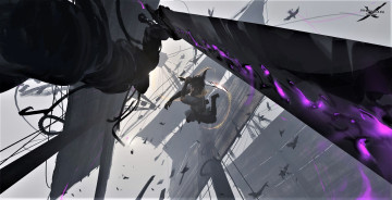 Картинка фэнтези _ghost+blade+ +призрачный+клинок корабль поединок ракурс