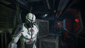 Картинка видео+игры afterfall +insanity человек броня ящики