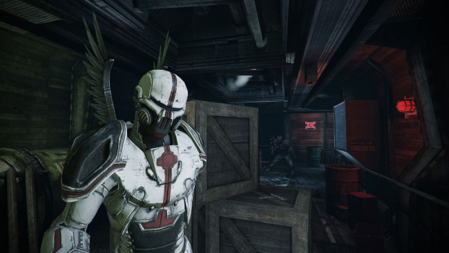 Обои картинки фото видео игры, afterfall,  insanity, человек, броня, ящики