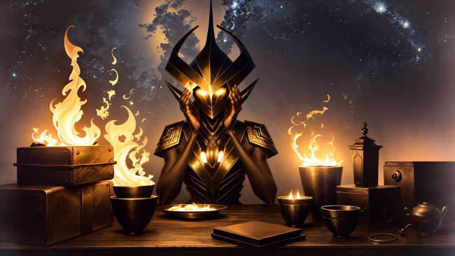 Обои картинки фото фэнтези, маги,  волшебники, нейросети, графика, нейроарт, ai, art, нейронные, сети, рисунки, нейро, искусство, магия