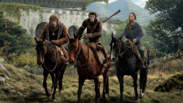 Картинка kingdom+of+the+planet+of+the+apes++ +2024+ кино+фильмы kingdom+of+the+planet+of+the+apes планета обезьян новое царство фантастика боевик imax poster freya allan kevin durand