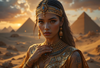 Картинка 3д+графика портреты+и+лица+ portraits+and+faсes египтянка