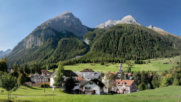Картинка bergun albula+alps switzerland города -+панорамы albula alps