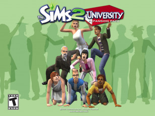 обоя видео, игры, the, sims, university