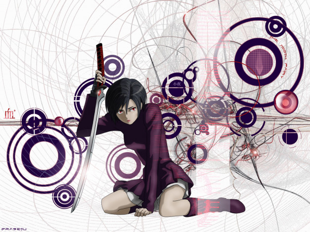 Обои картинки фото аниме, blood 