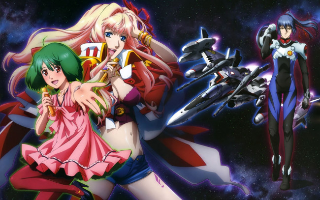 Обои картинки фото аниме, macross, frontier