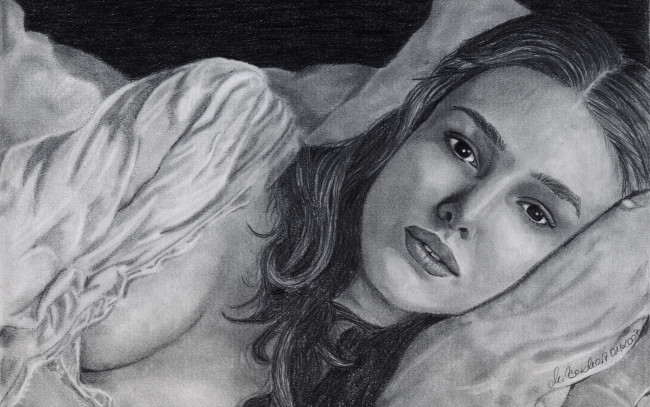 Обои картинки фото рисованные, люди, knightley, keira