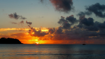 Картинка природа восходы закаты облака вода