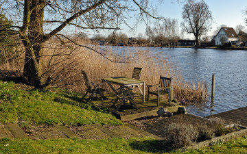 Картинка природа реки озера озеро небо стол