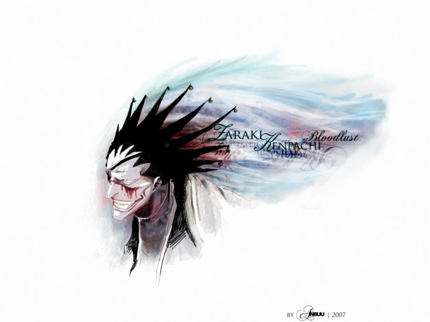 Обои картинки фото аниме, bleach, zaraki