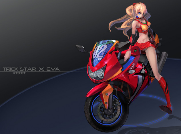 Обои картинки фото аниме, evangelion, asuka, langley