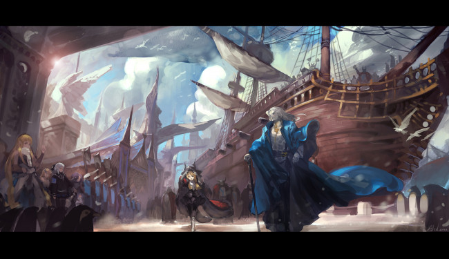 Обои картинки фото аниме, pixiv, fantasia, sword, regalia