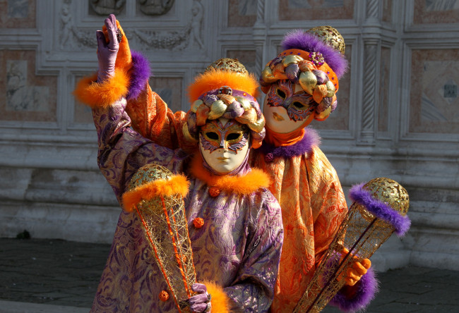 Обои картинки фото разное, маски, карнавальные, костюмы, венеция, карнавал