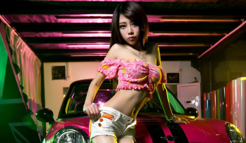 Картинка автомобили авто девушками азиатка автомобиль девушка