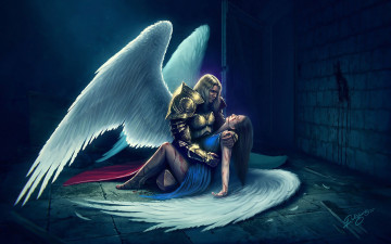 Картинка фэнтези ангелы крылья