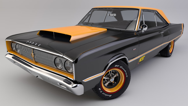 Обои картинки фото автомобили, 3д, 1967, dodge, coronet