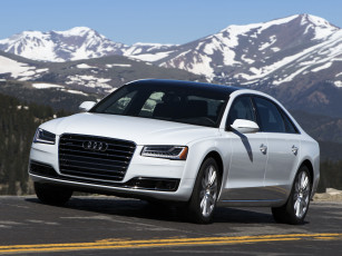 Картинка автомобили audi a8 l 4-0t quattro us-spec d4 2014г светлый