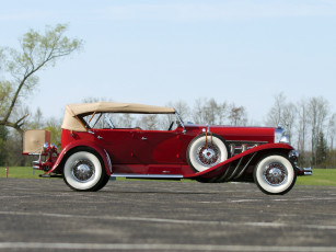 обоя автомобили, duesenberg, красный, dual, city, lagrande-union, phaeton, swb, 1934г, cowl, sj, 523-2552