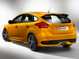 обоя автомобили, ford, focus, st, 2014г, желтый