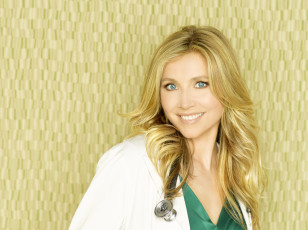 Картинка sarah+chalke девушки халат улыбка актриса блондинка sarah chalke стетоскоп