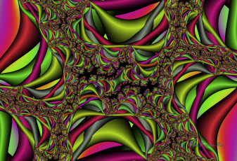 Картинка 3д+графика фракталы+ fractal фон узор цвета