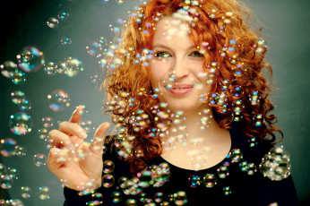 Картинка девушки -unsort+ лица +портреты лицо прическа пузырьки