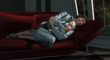 Картинка 3д+графика люди+ people мать ребенок