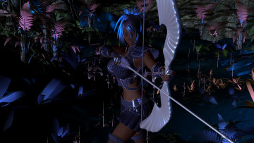 Картинка 3д+графика существа+ creatures лук девушка