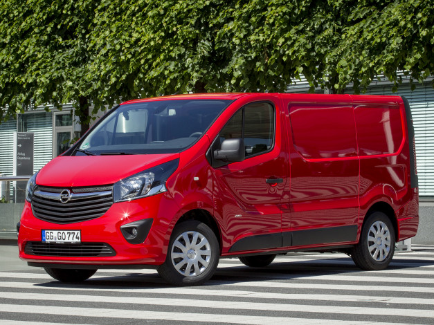 Обои картинки фото автомобили, opel, vivaro, красный, 2014г, biturbo, van