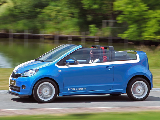 Обои картинки фото автомобили, skoda, citijet, 2014г, синий