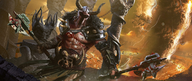 Обои картинки фото diablo iii,  reaper of souls, фэнтези, люди, варвар, фан-арт