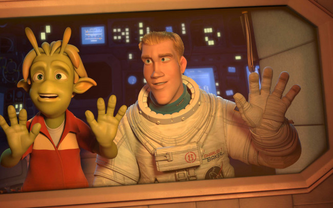 Обои картинки фото мультфильмы, planet 51, персонажи