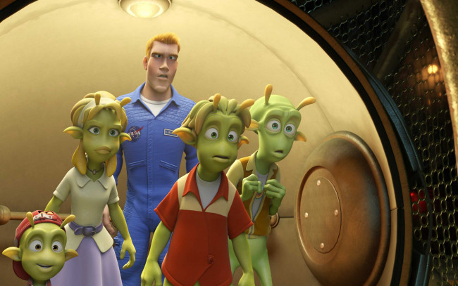Обои картинки фото мультфильмы, planet 51, персонажи