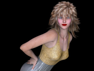 Картинка 3д+графика люди+ people девушка взгляд фон