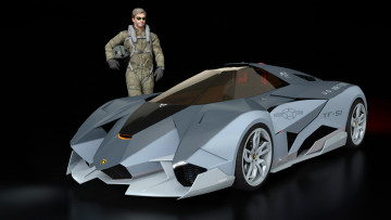 Картинка 3д+графика люди+ people пилот фон автомобиль