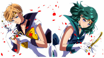Картинка аниме sailor+moon зеркало меч уран нептун uranus sailor neptune девушки