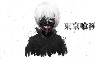 Картинка аниме tokyo+ghoul волосы tokyo ghoul глаз маска парень art anime ken kaneki