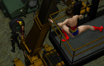 Картинка lordsnot 3д+графика фантазия+ fantasy девушка взгляд фон оружие