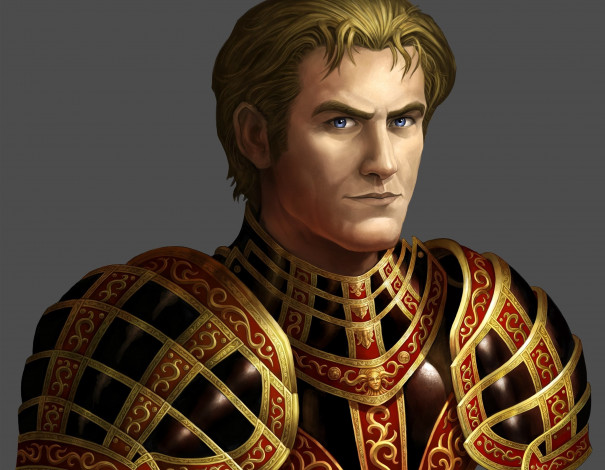 Обои картинки фото рисованное, люди, взгляд, мужчина, доспехи, фон