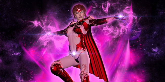 Обои картинки фото 3д графика, фантазия , fantasy, девушка, магия, фон, взгляд