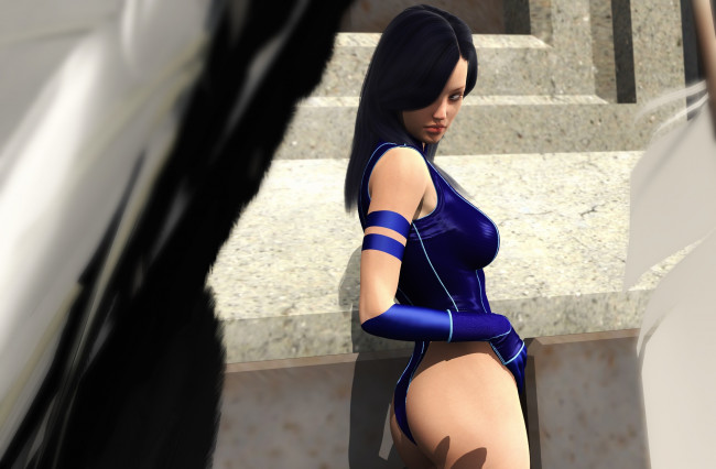 Обои картинки фото 3д графика, люди , people, фон, девушка, взгляд