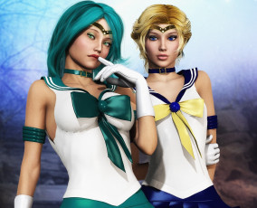 Картинка 3д+графика люди+ people девушка фон взгляд