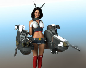 Картинка 3д+графика фантазия+ fantasy девушка фон взгляд